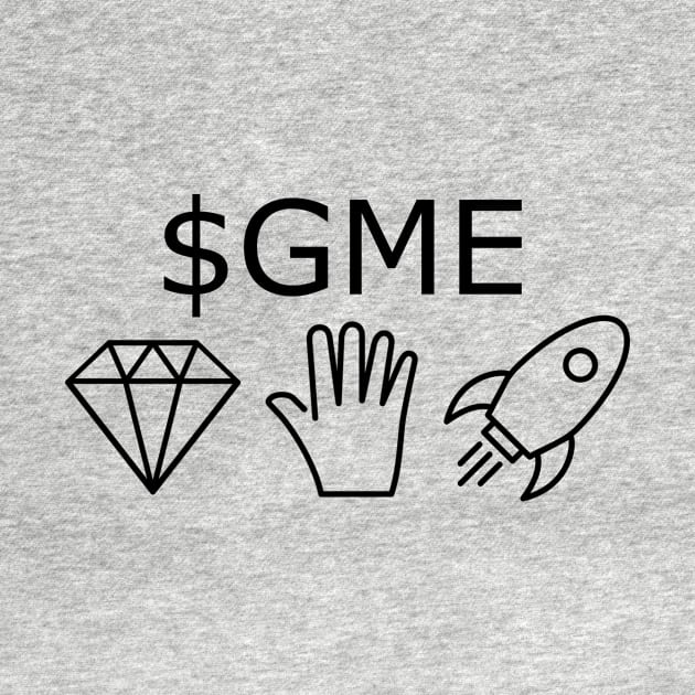 $GME Diamond Hand Rocket (black) by Big Term Designs